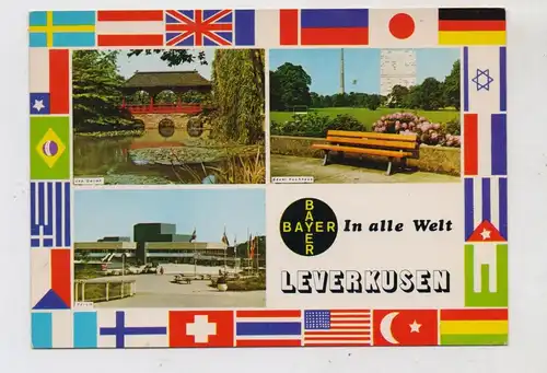 5090 LEVERKUSEN, Japanischer Garten, Forum, Bayer Hochhaus