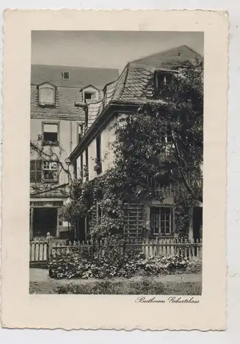 5300 BONN, Beethoven - Geburtshaus, Gartenansicht, 1951