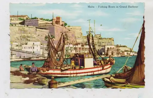 MALTA - Grand Harbour, Fishing Boats