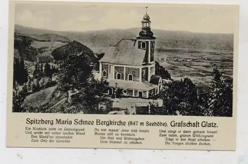 NIEDER - SCHLESIEN - WÖLFELSGRUND / MIEDZYGORZE (Glatz), Maria Schnee, Bergkirche, Verlag Kühne - Friedeberg