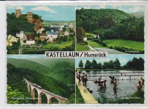 5448 KASTELLAUN, Schwimmbad, Sulzmühle, Höhenbahn, Ortsansicht, 1964