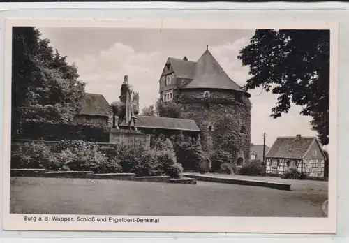 5650 SOLINGEN - BURG, Schloß & Engelbert - Denkmal, 1951