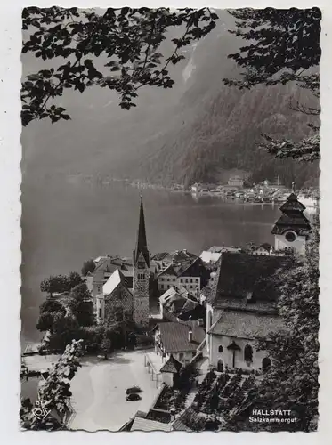 A 4830 HALLSTATT, Blick auf Ort und See, 50er Jahre