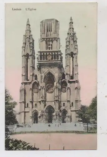 B 1020 BRUSSEL - LAKEN, Kerk, 1913, Edit. Mangelschotz