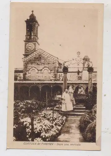 I 50100 FIRENZE / FLORENZ, Cartosa di Firenze, Dopo una navicata, Mönche am Ziehbrunnen