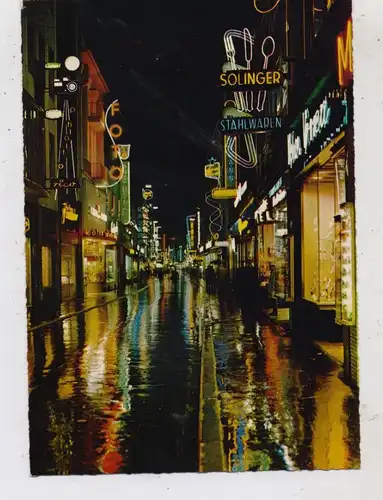 5000 KÖLN, Hohe Strasse bei Nacht, 1962