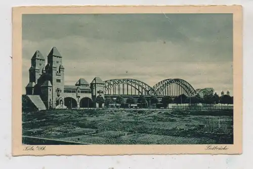 5000 KÖLN - BAYENTHAL, Blick auf die Südbrücke, Kleingartenanlage