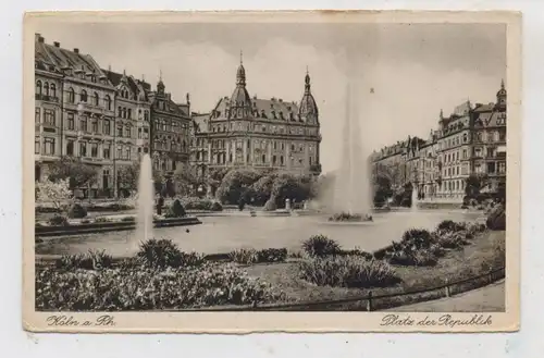 5000 KÖLN, Ebertplatz / Platz der Republik, Springbrunnen, 1930