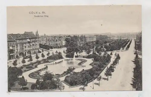 5000 KÖLN, Ebertplatz / Deutscher Ring, Blick bis zum Rhein, Verlag Trenkler, ca. 1907