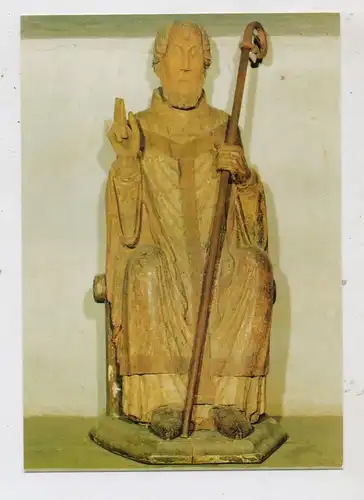 5024 PULHEIM - BRAUWEILER, Abteikirche, St. Nikolaus, Figur des Heiligen Nikolaus