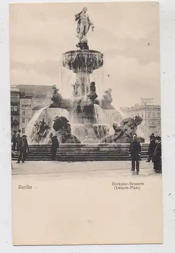 1000 BERLIN - TIERGARTEN, Lützowplatz, Herkules - Brunnen, Gendarm, ca. 1905