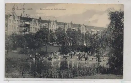 2000 HAMBURG - BARMBECK, Strandleben am Schleidenplatz, 1913