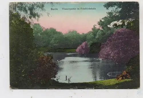 1000 BERLIN - FRIEDRICHSHAIN, Wasserpartie, 1910