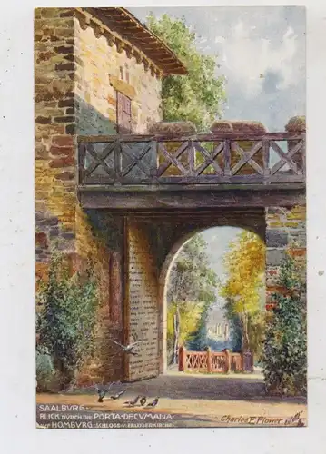 6380 BAD HOMBURG, Saalburg, Künstler - Karte Charles Flower, TUCK Oilette