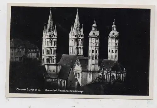 0-4800 NAUMBURG, Dom bei Nacht, 1940