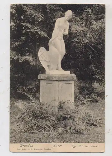 0-8000 DRESDEN, "LEDA", Königl. Grosser Garten, 1910