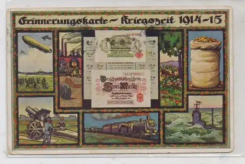BANKNOTE - Kriegsgeld 1914 - 15, Lebensmittelkarten, Kriegsdarstellungen
