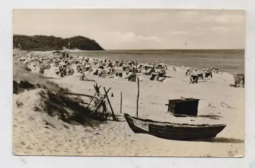 0-2334 BAABE / Rügen, Strand, Strandkörbe... 1959