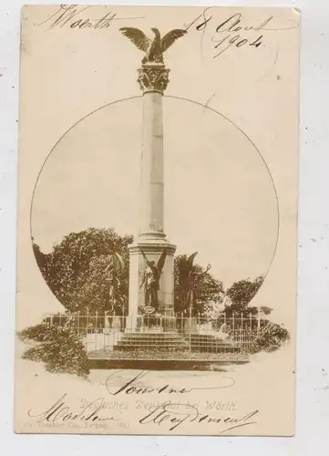 F 67360 WOERTH / WÖRTH an der Sauer, Deutsches Denkmal, 1904, Trenkler