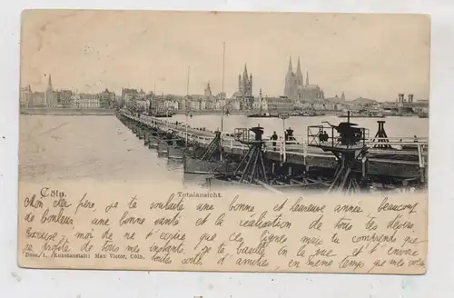 5000 KÖLN, Schiffsbrücke,  Deutzer Seite, ca, 1905