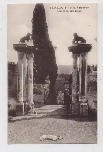 I 00044 FRASCATI, Villa Falconieri, cane dormiente, 1909