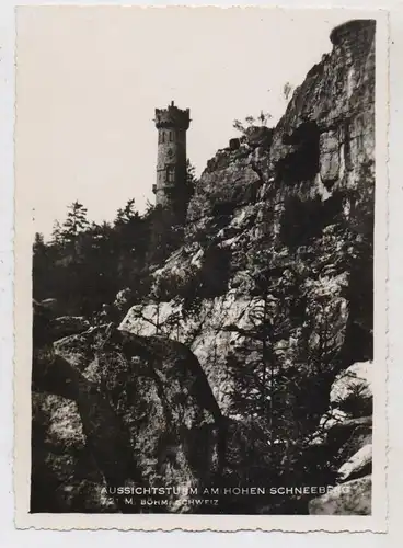 BÖHMEN & MÄHREN -  TETSCHEN / DECIN, Hoher Schneeberg, Aussichtsturm, 1937