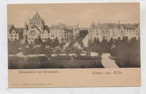 5000 KÖLN, Synagoge am Königsplatz, Beethovenstrasse, Lichtdruck Bachem, ca. 1900