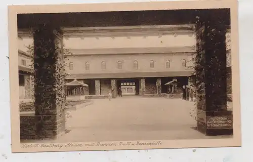 6380 BAD HOMBURG, Saalburg, Atrium mit Brunnen II und III und Exerzierhalle