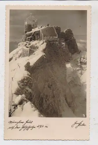 8100 ZUGSPITZE, Münchner Haus im Schnee