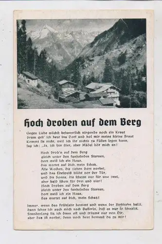 MUSIK - LIEDER, "Hoch droben auf dem Berg", Ernst Marischka / Franz Grothe