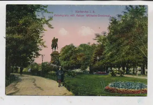 7500 KARLSRUHE, Kaiserplatz, Kaiser Wilhelm Denkmal