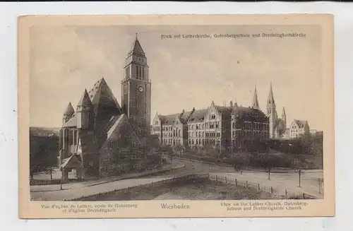 6200 WIESBADEN, Lutherkirche, Gutenbergschule, Dreifaltigkeitskirche, Verlag Pallmann