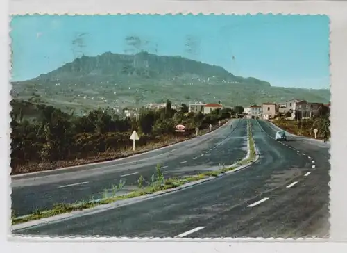 SAN MARINO, Monte Titano vista  dell'autostrada, VW - Käfer, ESSO - Werbung