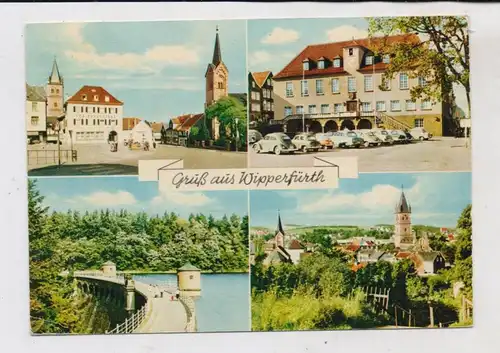 5272 WIPPERFÜRTH, Mehrbild-AK, Oldtimer - VW-Käfer, Lloyd, BMW - Isetta, AUTO-UNION...., 196...