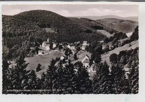5948 SCHMALLENBERG - NORDENAU, Blick auf den Ort, 1955