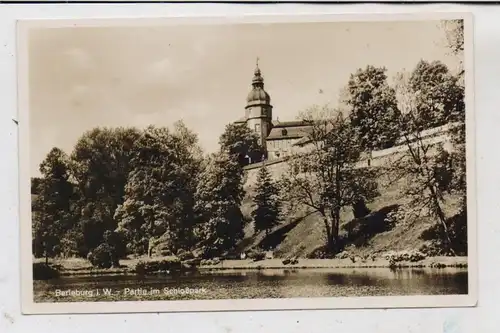 5920 BAD BERLEBURG, Partie im Schloßpark, 1942, Verlag Ermert