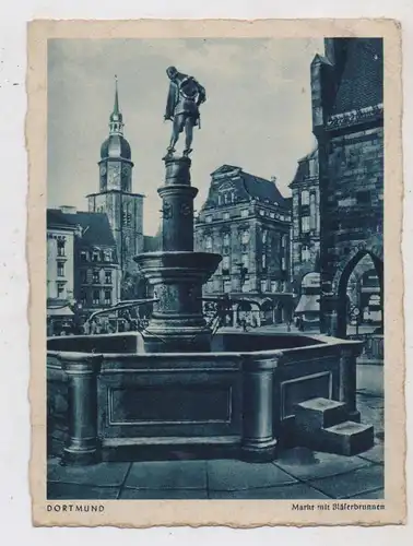 4600 DORTMUND, Markt mit Bläserbrunnen