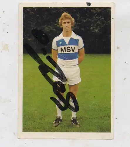FUSSBALL - MSV DUISBURG - DIETMAR JACOBS, Autogramm, Sammelbild 1977 / 78