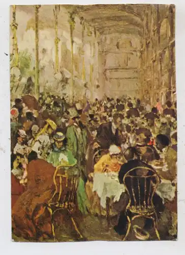 EXPO 1857 PARIS, Amerikanisches Restaurant, Künstler-Karte Adolph Menzel
