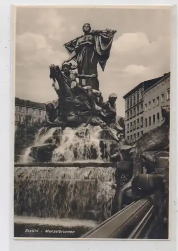 POMMERN - STETTIN / SZCZECIN, Manzelbrunnen, Verlag Schöning