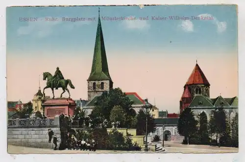 4300 ESSEN, StadttheaterBurgplatz, Kaiser - Wilhelm - Denkmal, Münsterkirche