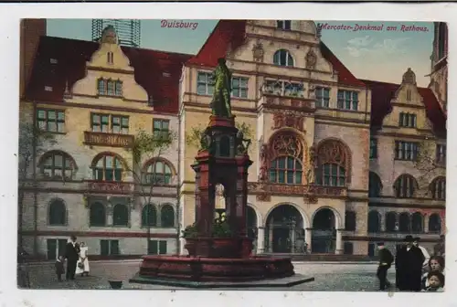 4100 DUISBURG, Mercator - Denkmal am Rathaus, 1923