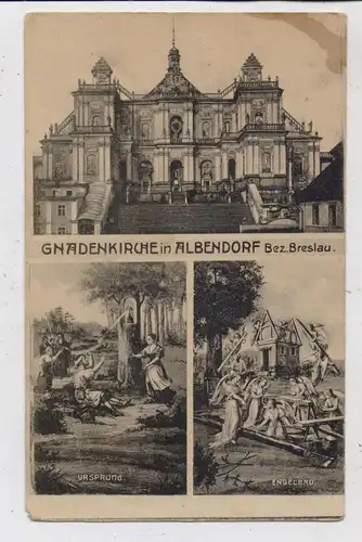 NIEDER - SCHLESIEN - ALBENDORF / WAMBIERZYCE (Glatz), Ursprung / Engelbau / Gnadenkirche, Fleck