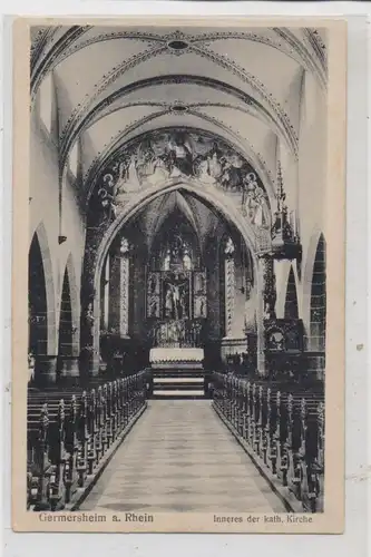6728 GERMERSHEIM, Kath. Kirche, Innenansicht, 1919