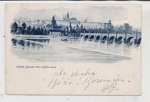 CZ 110 00 PRAHA  / PRAG, Karluv most a Mala strana, 1899
