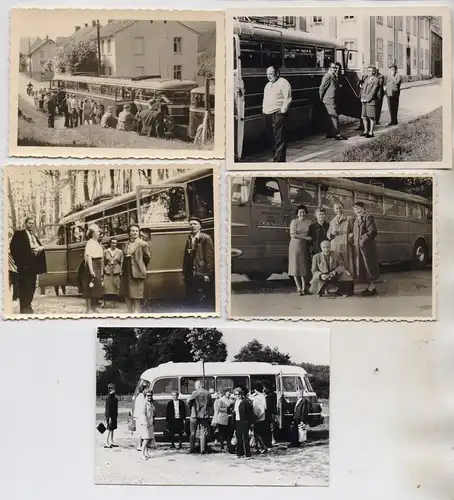OMNIBUSSE - 5 Kleinphotos 50er Jahre