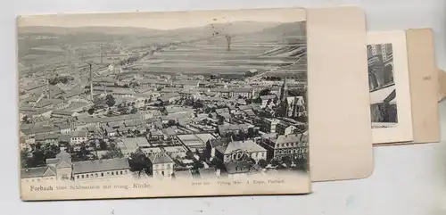 F 57600 FORBACH, Ausziehleporello, Blick vom Schloßturm mit evangelischer Kirche, Verlag Rupp - Forbach