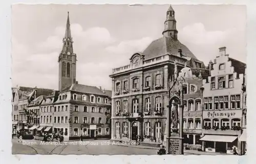 5160 DÜREN, Marktplatz, Rathaus, Annakirche