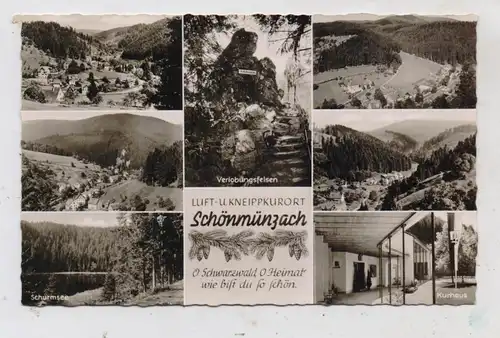 7292 BAIERSBRONN - SCHÖNMÜNZACH, Mehrbild-AK,1957