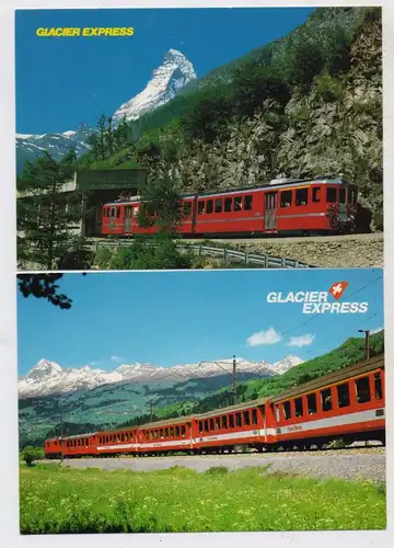 EISENBAHN  / Railway - Glacier - Express, 2 AK